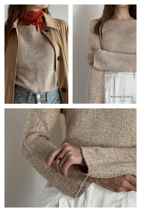 Classic Number One Pullover Sweater Knitting Pattern