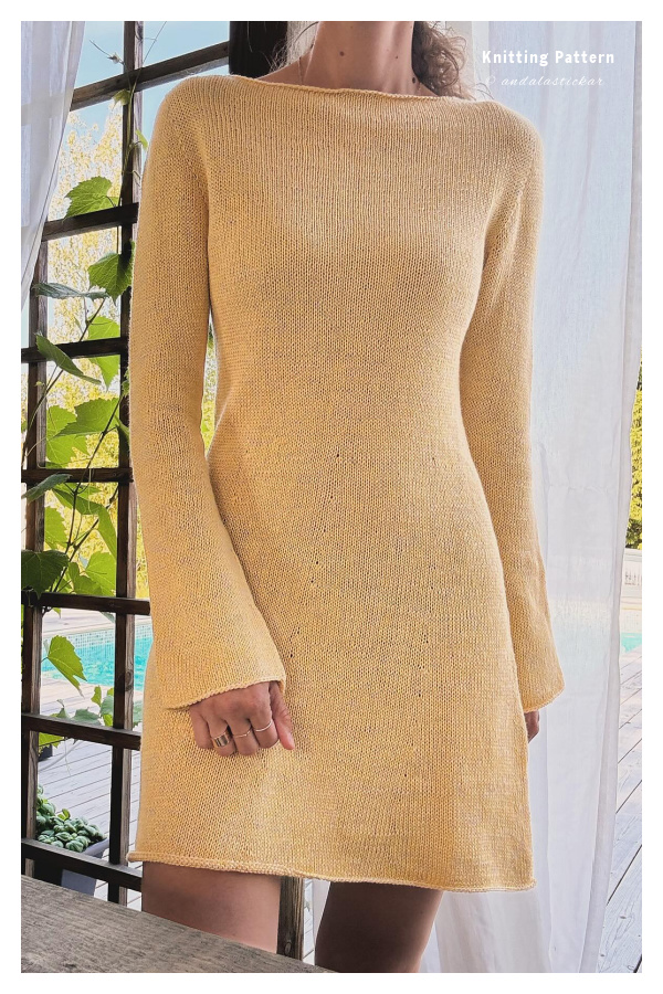 Classic Number One Pullover Sweater As Dress Knitting Pattern 