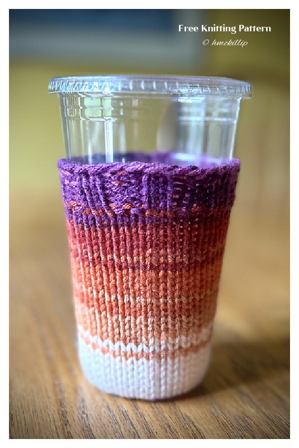Iced Coffee Cozy Free Knitting Pattern