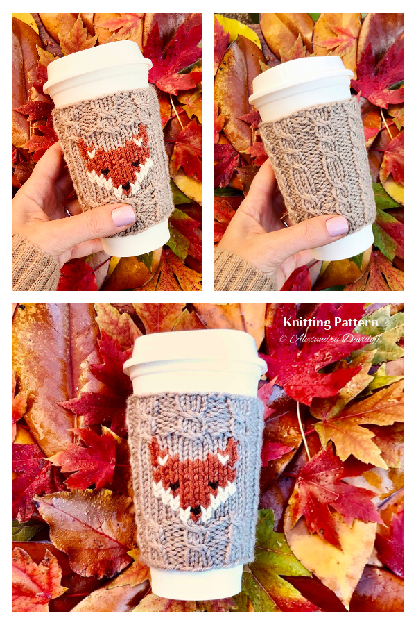 Fox Cup Cozy Knitting Pattern