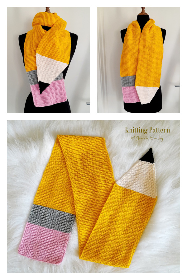 Pencil Scarf Knitting Patterns