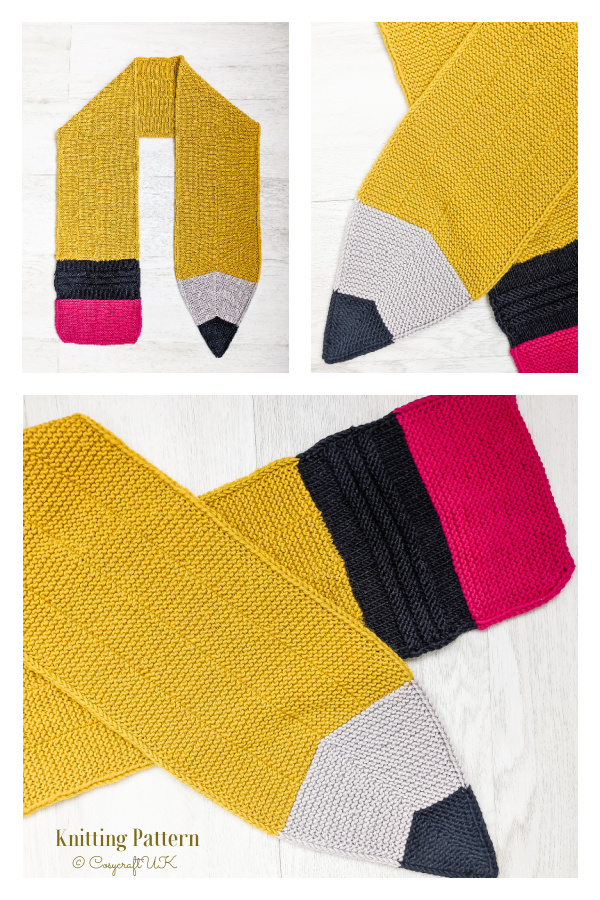 Pencil Scarf Knitting Patterns