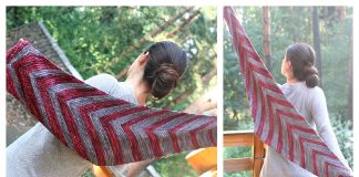 Red Katana Shawl Knitting Pattern