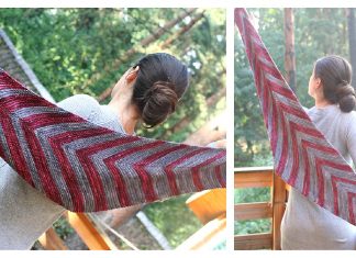 Red Katana Shawl Knitting Pattern