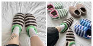 Sailor Slippers Knitting Pattern