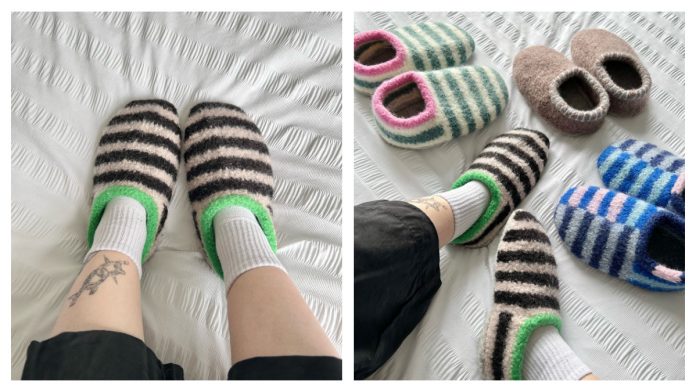 Sailor Slippers Knitting Pattern