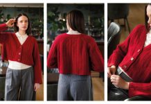 V-Neck Ribbed Chelsea Cardigan Free Knitting Pattern