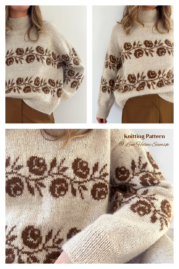 Women Rosie Sweater Knitting Pattern 
