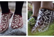 Arctic Starflower Slippers Knitting Pattern Arctic Starflower Slippers Knitting Pattern