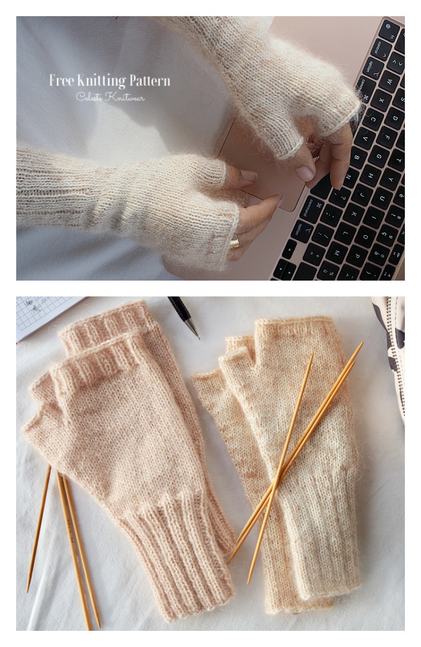 Crème Fingerless Gloves Free Knitting Pattern Crème Fingerless Gloves Free Knitting Pattern