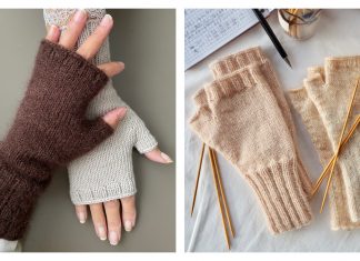 Crème Fingerless Gloves Free Knitting Pattern
