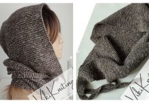 Garter Stitch Hood Scarf Free Knitting Pattern
