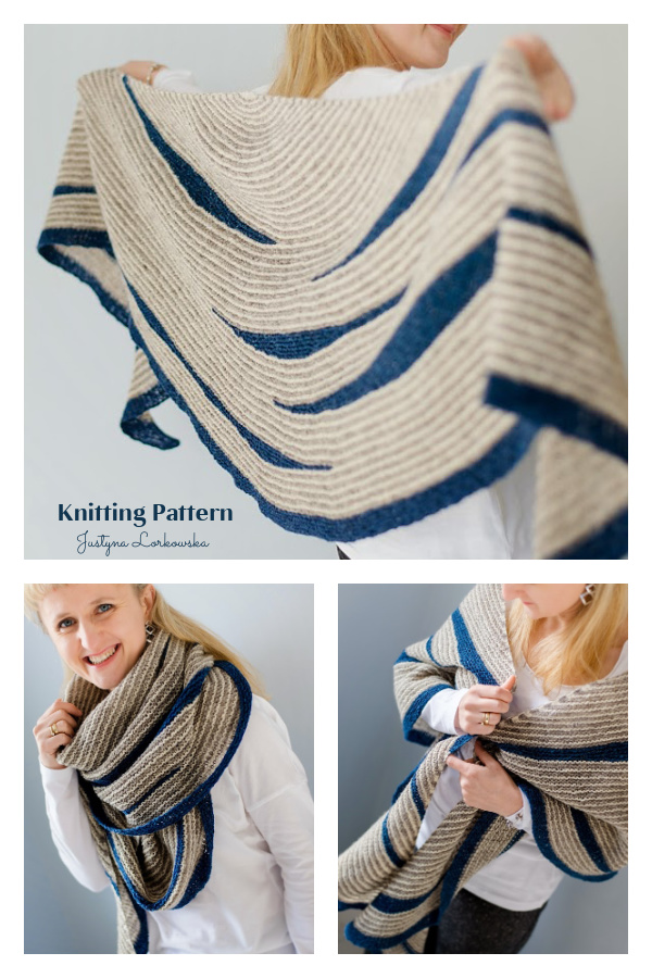 Masgo Garter Stitch Shawl Knitting Pattern