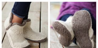 Modern Mocs Slippers Knitting Patterns