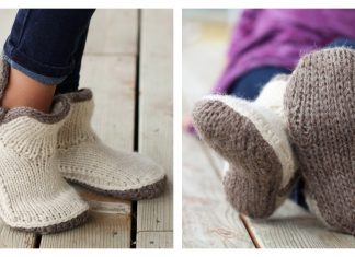Modern Mocs Slippers Knitting Patterns