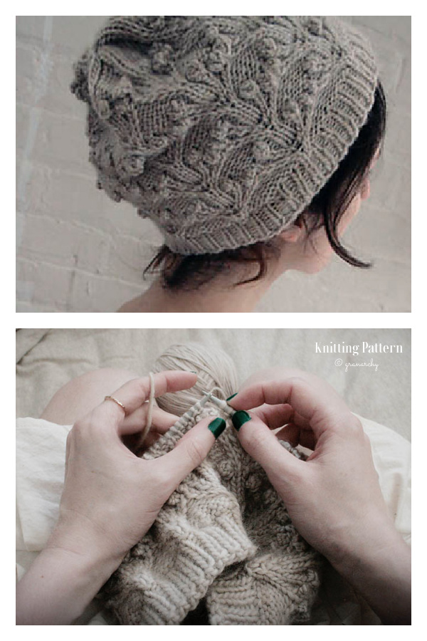 Orchids and Fairy Lights Beanie Hat Knitting Pattern Orchids and Fairy Lights Beanie Hat Knitting Pattern
