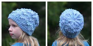 Orchids and Fairy Lights Beanie Hat Knitting Pattern