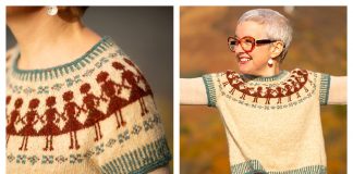 Paper Dolls Pullover Sweater Knitting Pattern