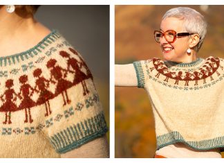 Paper Dolls Pullover Sweater Knitting Pattern