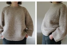 Roomy Raglan Pullover Sweater Free Knitting Pattern