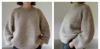 Roomy Raglan Pullover Sweater Free Knitting Pattern