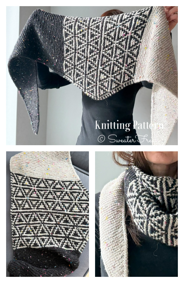 Slice of Mosaic Scarf Knitting Pattern