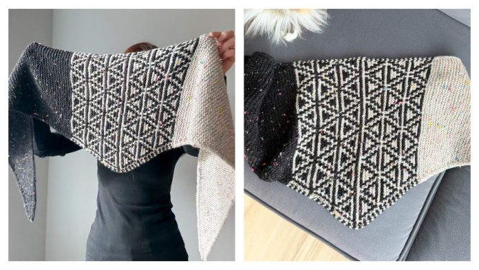 Slice of Mosaic Scarf Knitting Pattern Slice of Mosaic Scarf Knitting Pattern