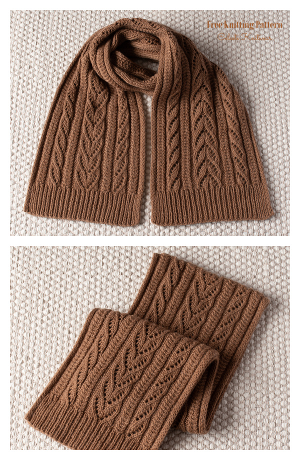 Wheat Field Scarf Free Knitting Pattern Wheat Field Scarf Free Knitting Pattern