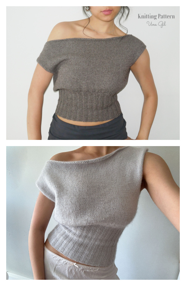 Summer Wide Neck Miu Top Knitting Pattern Summer Wide Neck Miu Top Knitting Pattern