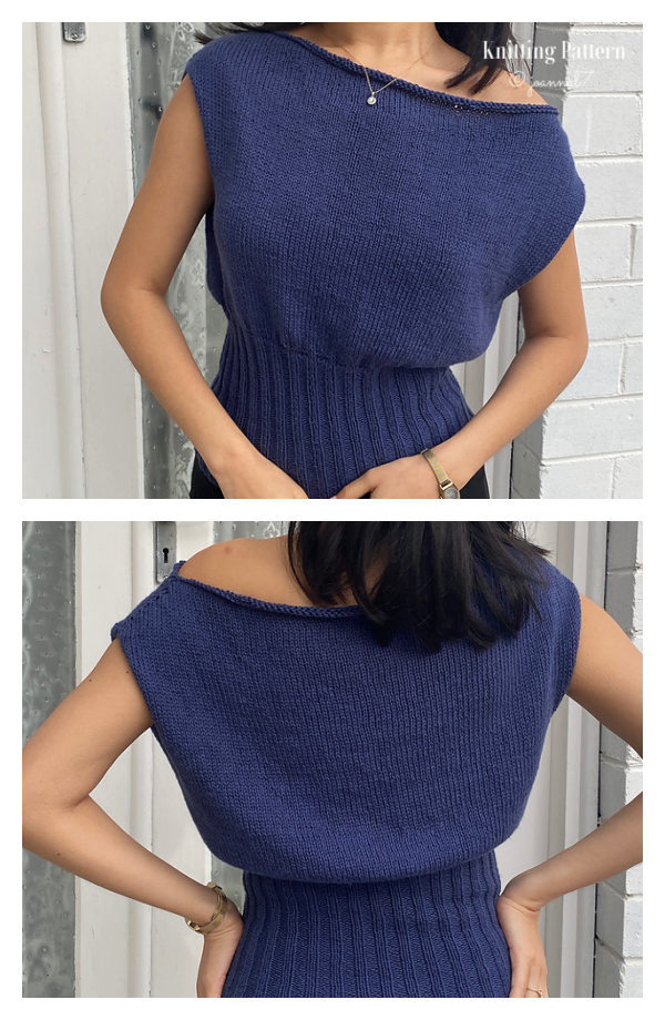 Summer Wide Neck Miu Top Knitting Pattern Summer Wide Neck Miu Top Knitting Pattern