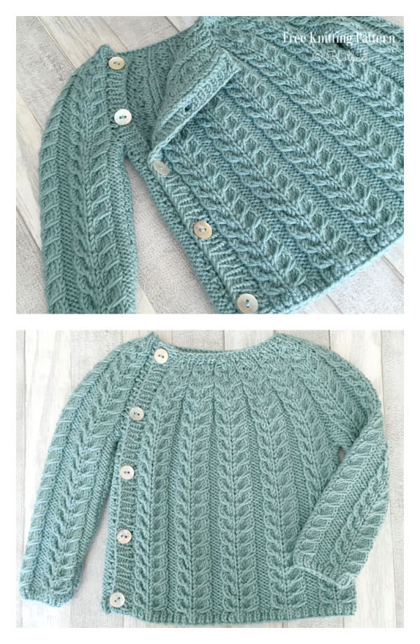 Click the link below for the Free Knitting pattern Baby Small Cable Cardigan Free Knitting Pattern