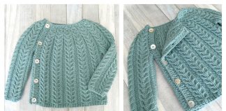 Baby Small Cable Cardigan Free Knitting Pattern