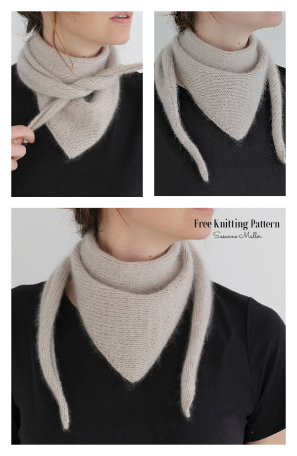 Easypeasy Bandana Shawl Scarf Free Knitting Pattern