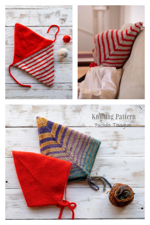 Reversible Elf-burgh Bonnet Hat Knitting Pattern