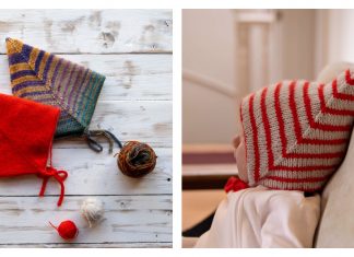 Reversible Elf-burgh Bonnet Hat Knitting Pattern