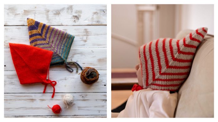 Reversible Elf-burgh Bonnet Hat Knitting Pattern