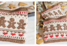 Gingerbread Love Potholders Free Knitting Pattern