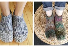 One Piece Recluse Slippers Free Knitting Pattern