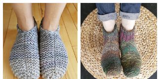 One Piece Recluse Slippers Free Knitting Pattern