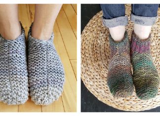 One Piece Recluse Slippers Free Knitting Pattern