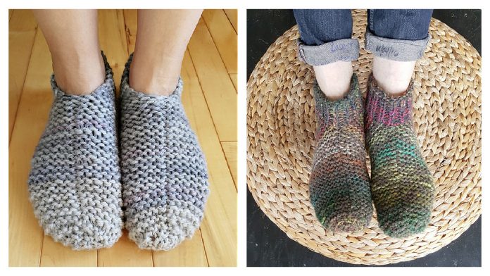 One Piece Recluse Slippers Free Knitting Pattern