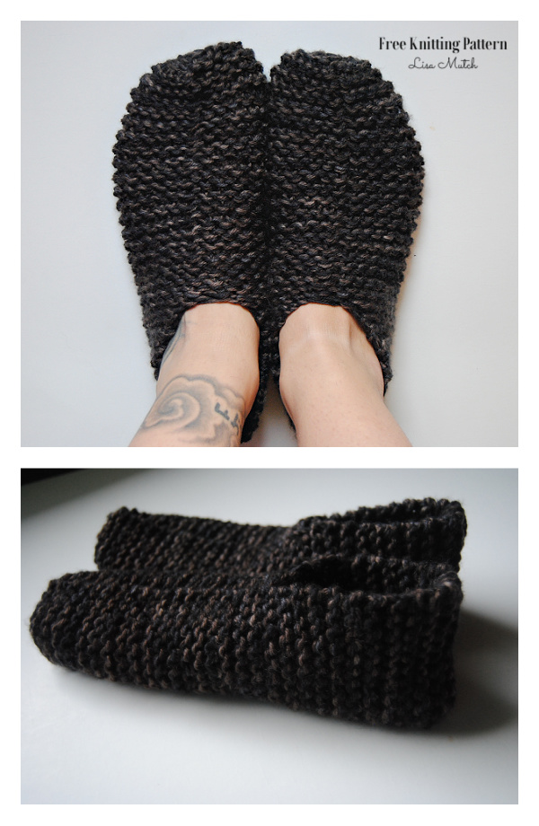 One Piece Recluse Slippers Free Knitting Pattern