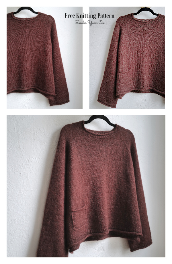 Pocket Edition Pullover Sweater Free Knitting Pattern