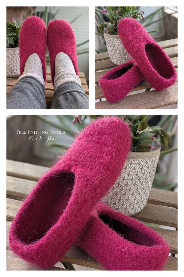 Simple Cozy Felted Slippers Free Knitting Pattern Simple Cozy Felted Slippers Free Knitting Pattern