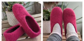 Simple Cozy Felted Slippers Free Knitting Pattern