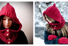 Through the Woods Cowl Hoodie Knitting Pattern