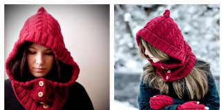 Through the Woods Cowl Hoodie Knitting Pattern