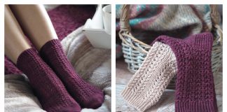 Winter Rose Socks Knitting Pattern