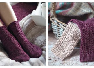 Winter Rose Socks Knitting Pattern