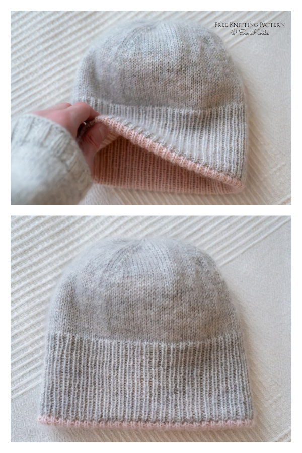 Double Hat Free Knitting Pattern